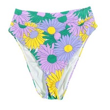 Aerie High Waisted High Cut Cheeky Floral Bikini Bottom Womens XL Beach NWT