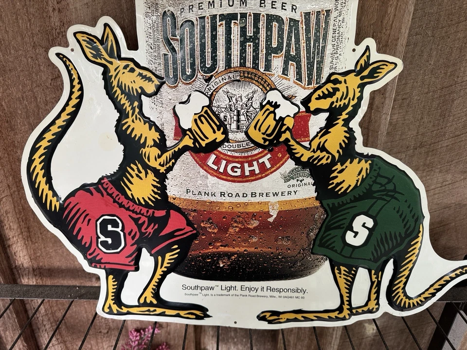 Metal Beer Bottle Southpaw Sign. 19.5x30 - Image 2 of 3