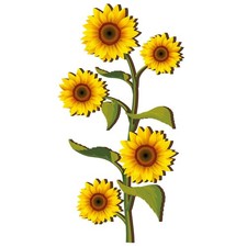 Wooden Sunflower Wall Decor Hanging Sunflower Outdoor Decor Rustic Flower Wall A