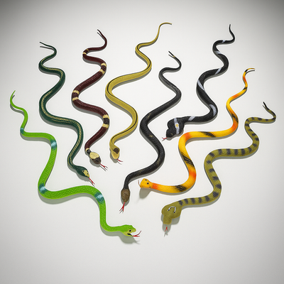 #ad 🐍 Title 14quot; Rain Forest Snakes Toy Rubber Snake Toys for Zoo Gift Shop Prize $9.97