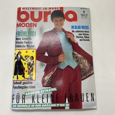 Burda Moden ZEITSCHRIFT 1/94 mit Schnittmusterbogen Vintage Fasching Kurzgröße