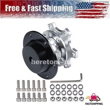 Universal Steering Wheel Snap Off Quick Release Hub Adapter Boss Kit Sliver