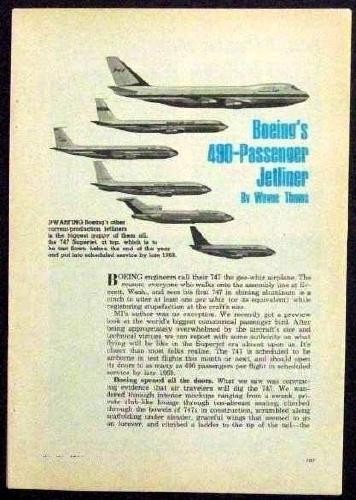 Boeing 747 1968 Pre-Flight Pan-Am vintage original article