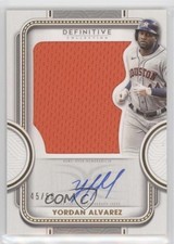 2022 Topps Definitive Collection Relic 45/50 Yordan Alvarez #ARC-YA Auto 6fs