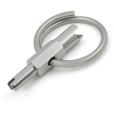 Pocket Valve Core Removal Tool Keychain - Stainless Steel - Standard