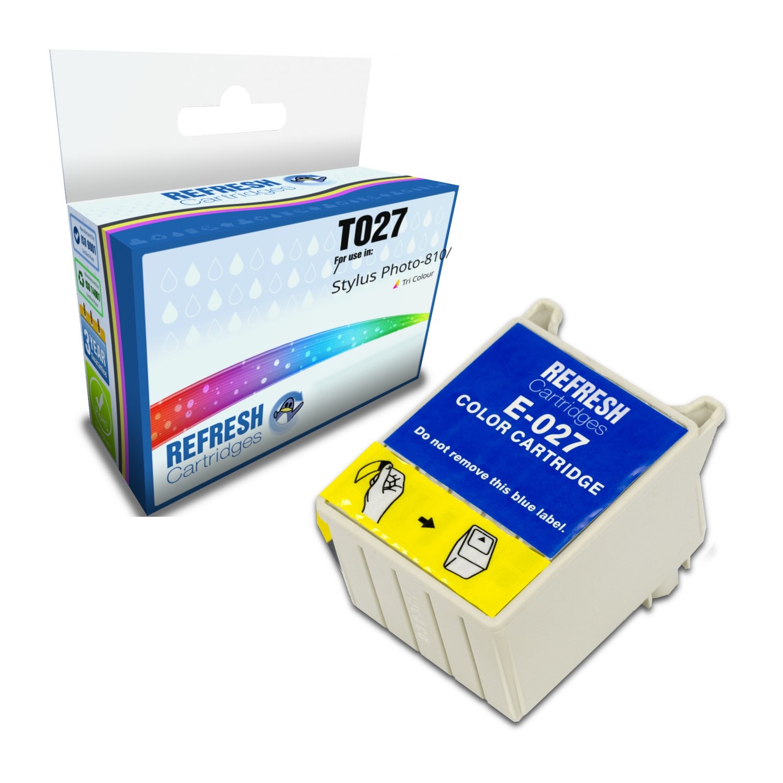 Refresh Cartridges Tri-Colour T027 Ink Compatible With Epson Printers
