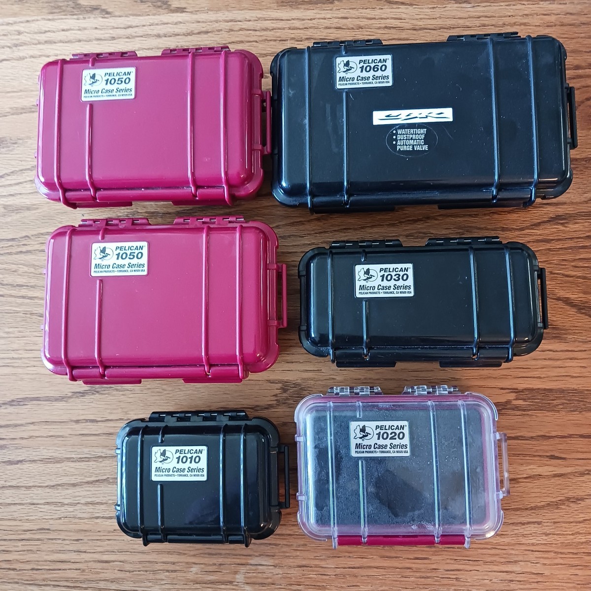Lot Of 6 Pelican Micro Case Series 1060 1050 (2) 1030 1020 1010 | eBay