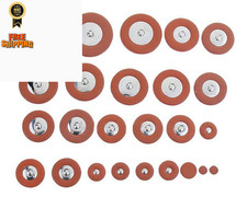 Jiayouy 25 Pieces Leather Pads Alto Sax Replacement Set Saxophone Brown