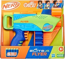 Giocattolo Pistola Blaster Nerf Elite Jr Flyer con 5 Dardi in Gommapiuma Inclusi