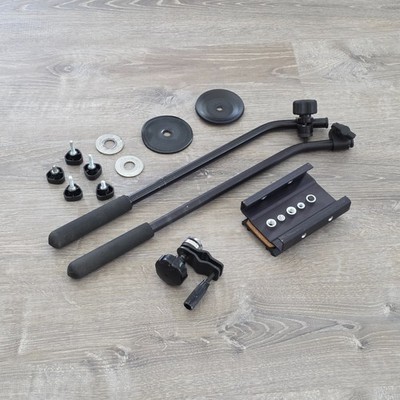 QuickSet Tripod Accessory Lot - Pan Handles, Wedge Plate, Tie-Down & Hardware