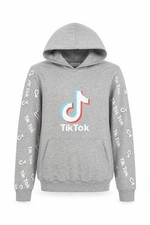 Toontoy Jungen Pullover Hoodie Gr. 12 Jahre Grau Grafikdruck Langarm Freizeit