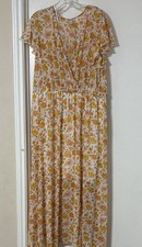 Women's Floral Print Dress With Built In Bottom Slip