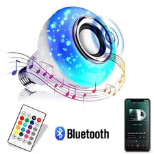 E27 Bluetooth Speaker Music Bulb RGB Lights Bulb 12W 85-265V with Remote Control