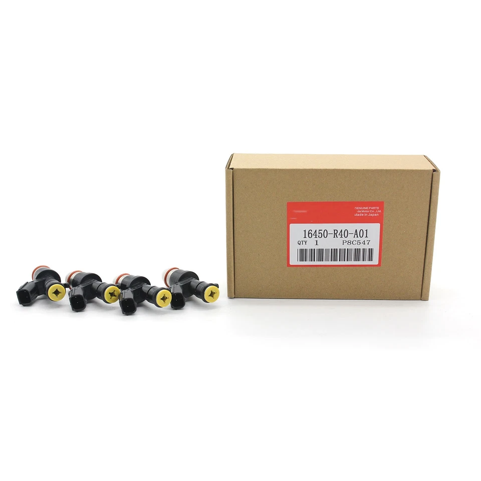 Set of 4 Fuel Injectors 16450-R40-A01 For 2008-2012 HONDA ACCORD 2.4L OEM - Image 2 of 4
