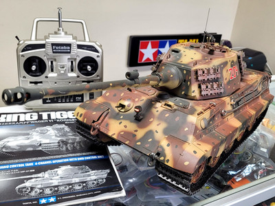 Tamiya R/C 1/16 King Tiger Full Option DMD Control Sound Unit Tank Futaba