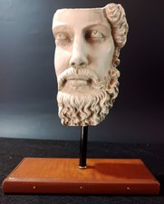 RIPRODUZIONE SCULTURA ARTE GRECA busto volto filosofo grecia atene