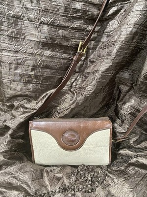 Vintage Dooney and Bourke pebble leather shoulder bag taupe /tan crossbody