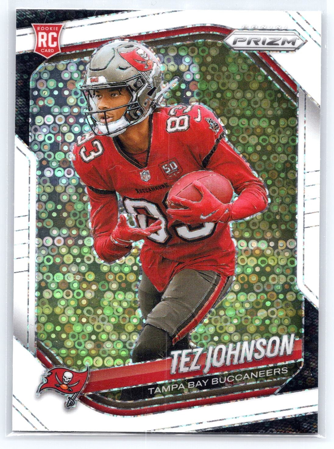 2025 Panini Prizm #381 Tez Johnson White Sparkle