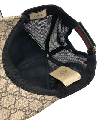 GUCCI Tiger Print GG Supreme Baseball Cap 426887 Size L Used | eBay