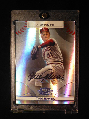 2008 Donruss Threads Tom Seaver Reds HOF AUTO #ed /25