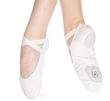 A1004a Eurotard Adult Assembl  Split Sole Canvas Ballet Shoe white US 6.5 M