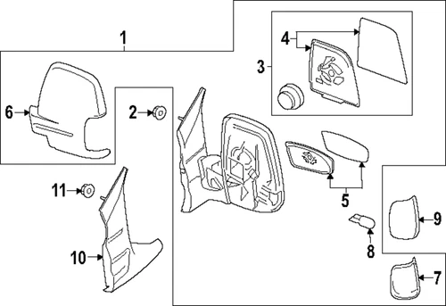 Genuine Ford Door Mirror Drive Motor CK4Z-17696-C