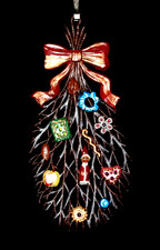 Christbaumschmuck aus Zinn fein bemalt Weihnachtszweig Wilhelm Schweizer