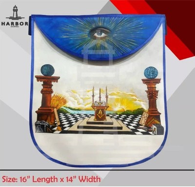 Handbemalte schottische Ritus Freimaurer Schürze Custom Freemason Regalia