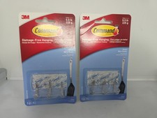 Command 7100217716 Small Clear Wire Hooks with Clear Strips 6-Pack, Up to 1/2 lb 2.08 per strip