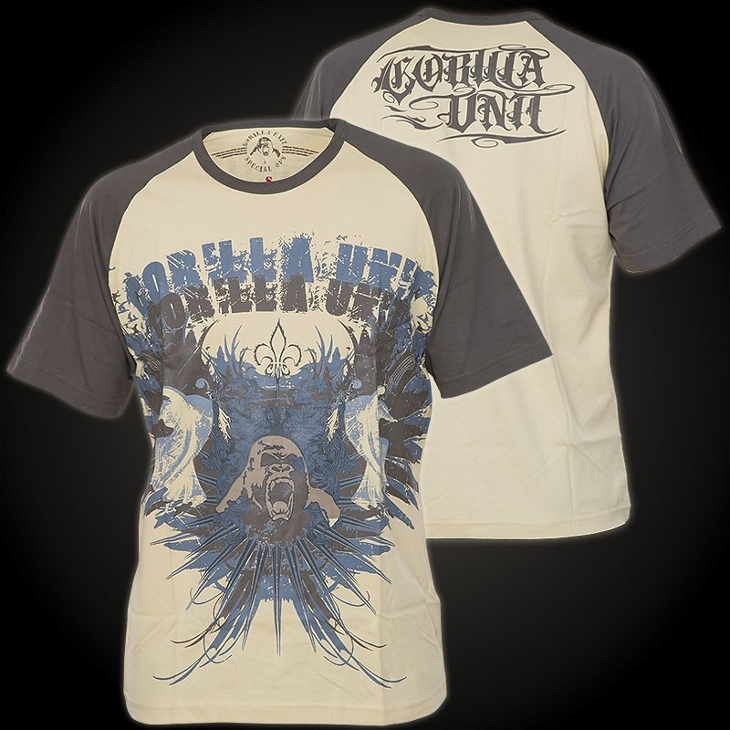 Футболка GORILLA UNIT Two Angels Бежевого цвета/Футболки Grau