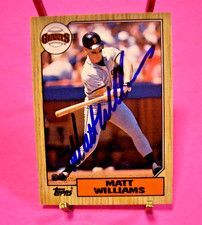 Baseball - Matt Williams - 1987 Topps Traded Card # 129T - Hard Signed Autograph