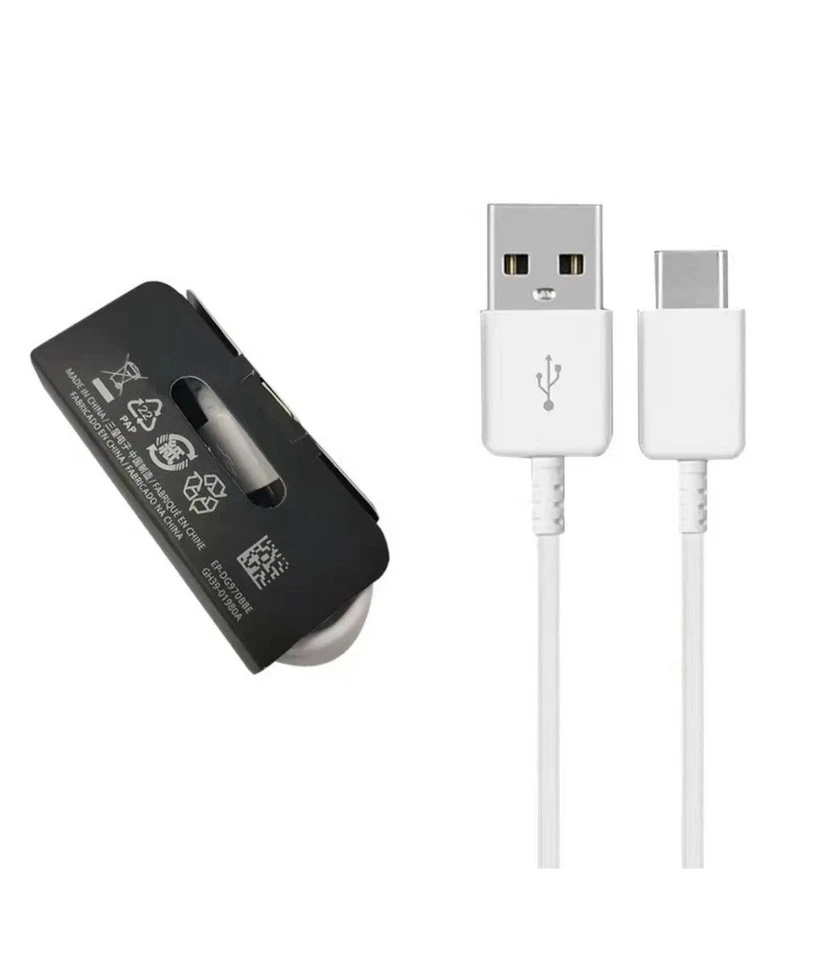 Cable USB-C a USB-A Carga Rápida y Datos 3FT Blanco para Samsung Galaxy S10 S20 Foto 4 de 4