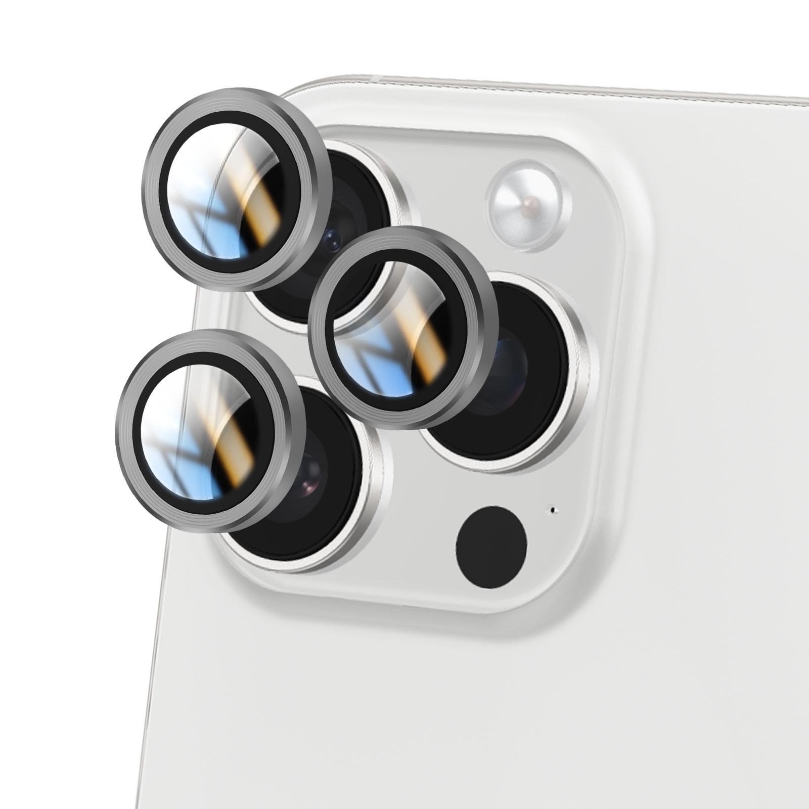 Caméra en verre trempé iPhone 16 Pro Avizar 9H gris résistant