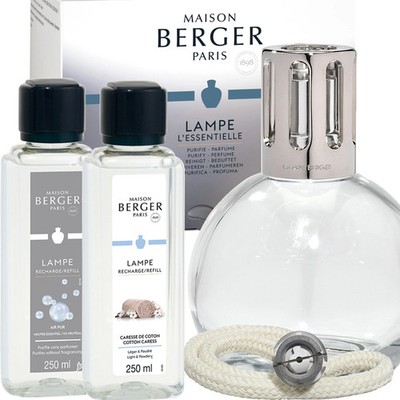 Lampe Berger Geschenkset - XXL Essentielle Rund mit Air Pur & Baumwollblüte