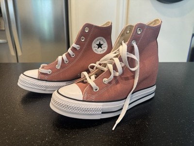 Converse Women's Chuck Taylor All Star Wedge Platform Light Saddle New Size 8