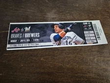 Milwaukee Brewers Ticket Stub July 6 2015 vs Atlanta Braves