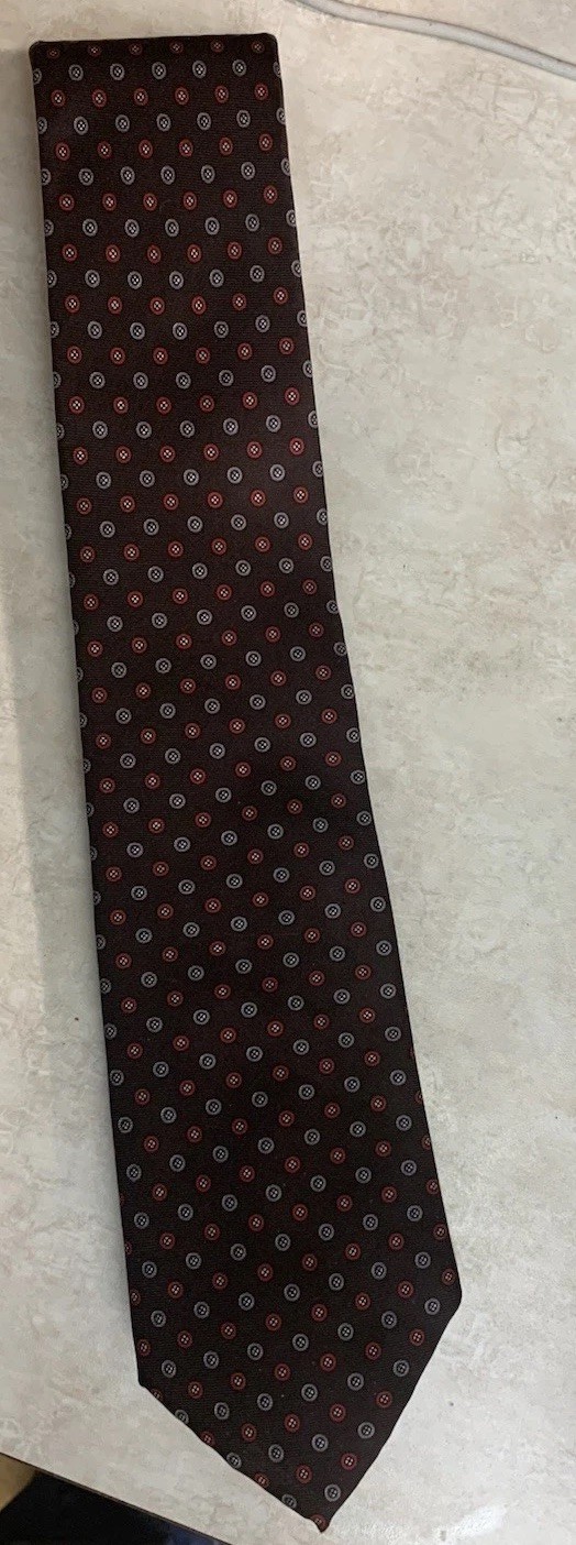 CRAVATTA uomo Yves Saint Laurent a pois marrone