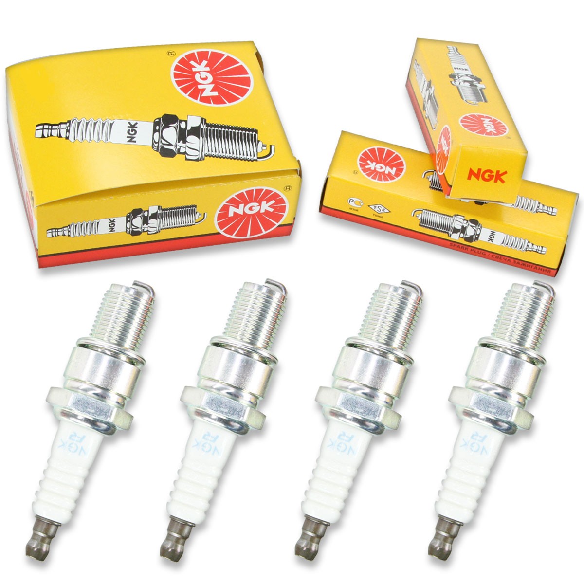 4pcs 1983 Ski-Doo Skandic 277 NGK Standard Spark Plugs 269cc 16ci Kit Set zx