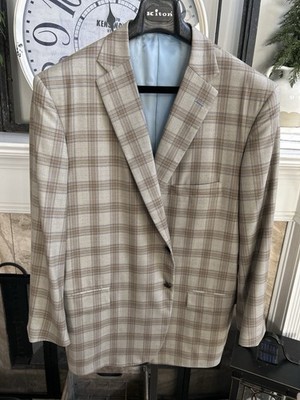 TOM JAMES ROYAL CLASSIC 100% cashmere sport jacket - black plaid - 50R