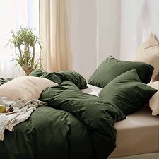 California King Duvet Cover, California King No Comforter Solid Olive Green