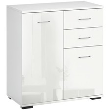 HOMCOM Cabinet Sideboard Cupboard Buffet Solo High Gloss Front Face Door Drawer