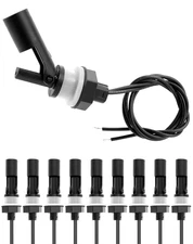 10 Pack Side-Mount Liquid Float Switch 110V DC, PP Water Level Sensor, 0.5A Tank