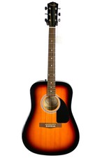 Fender Squier Dreadnought Acoustic Guitar - Sunburst (cracked on bottom of sound