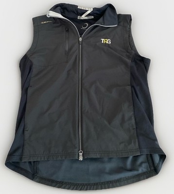 Zero Restriction Z700 Windproof Vest Mens Black Full Zip Company Logo Medium