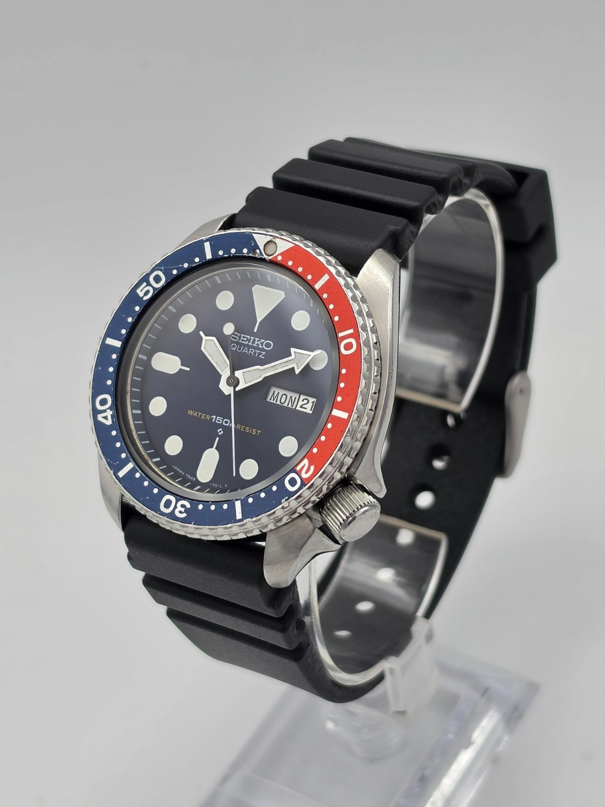 SEIKO 7548-700B PEPSI JDM QUARTZ DIVER SERVICED VINTAGE DECEMBER 1981 KANJI NICE image 2