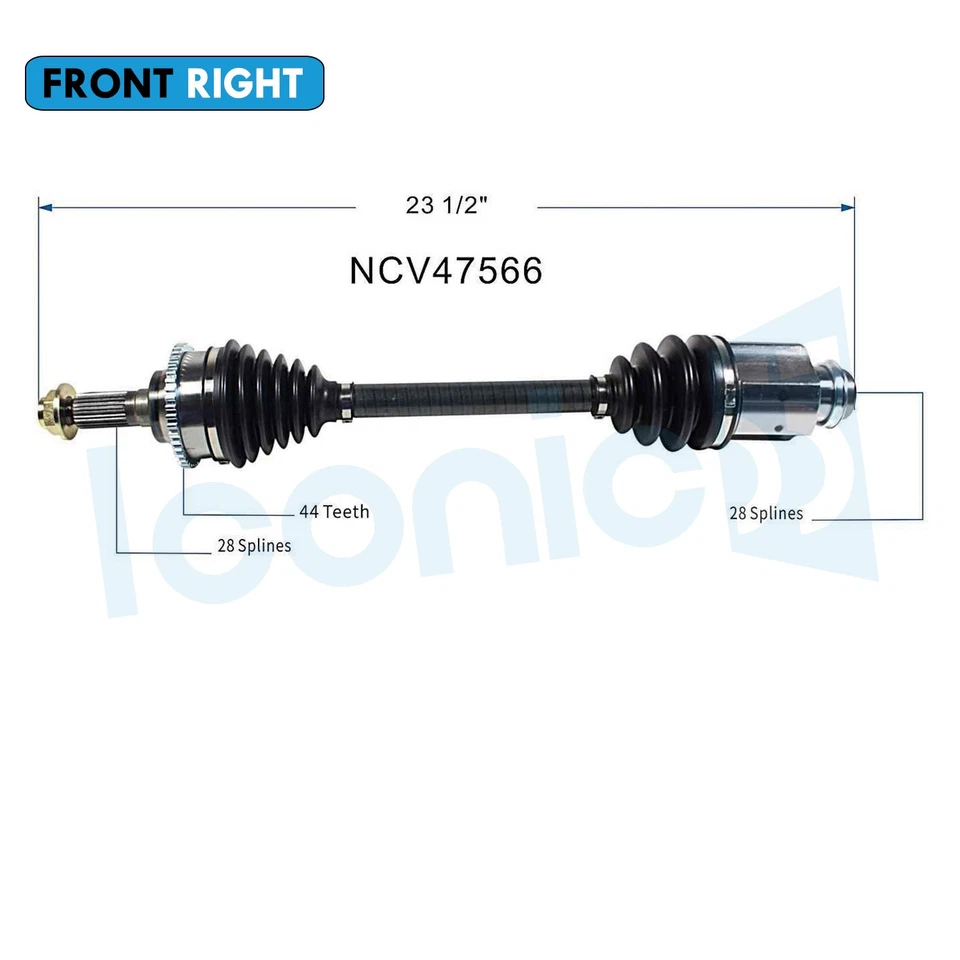 Front Right CV Axle Shaft for 03-08 Mazda 6 06-09 Mercury Milan Ford Fusion 2.3L Foto 2 de 4