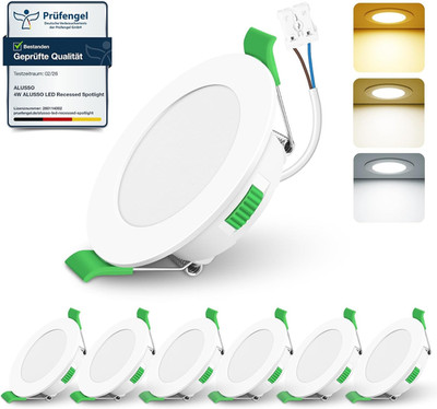 ALUSSO 6 Stück Einbaustrahler Led 68Mm,4W LED Einbaustrahler Dimmbar AC 220-240V