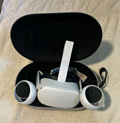 Oculus Meta Quest 2 Standalone VR Headset w/ Touch Controllers & Carrying Case