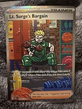 Pokémon TCG Lt. Surge's Bargain 185/132 Me01 Mega Evolution Special Illustration on eBay