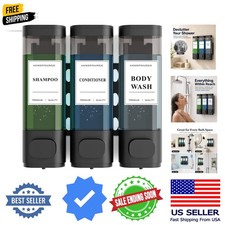 Shampoo and Conditioner Dispenser   Wall-Mounted Shower Soap Dispenser, No-Dr...